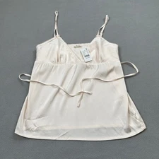 John Galt Cami Top One Size Pink Sleeveless Tie Strap Lace Trim Brandy Melville
