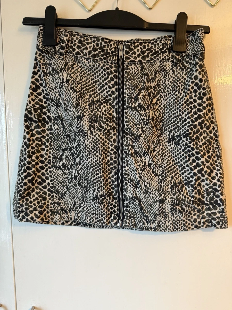 Topshop - Jupe mi-longue en coton à volants - Imprimé léopard
