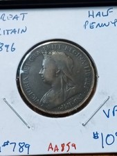 1896 Great Britain Half Penny KM#789