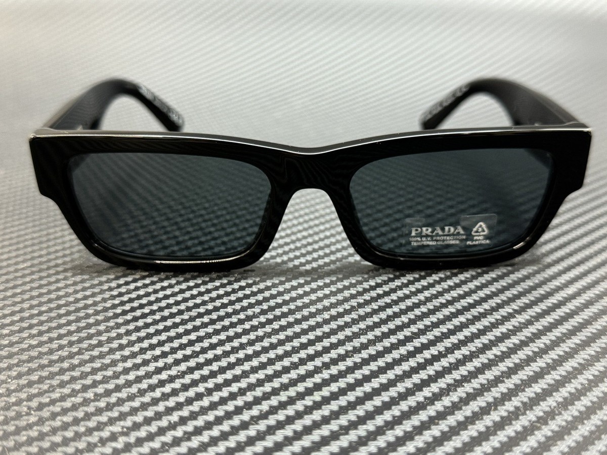 PRADA ブラックサングラス プラダ PRADA サングラス 0PR03ZSF 1AB06T 55 アイウェア スクエア型
