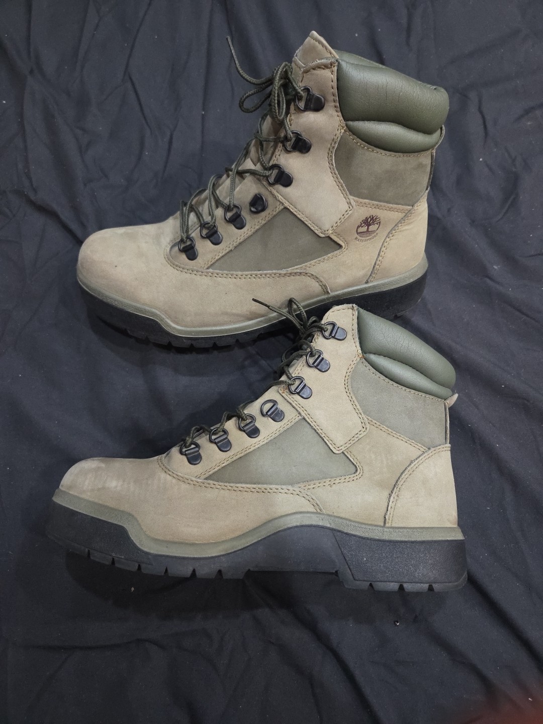 Rare Timberland 6” Premium Leather Boots Olive Green A1RBP Mens Size 9 image 2