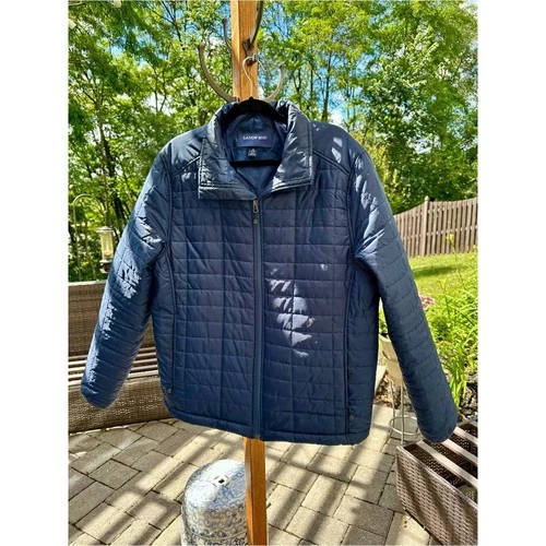 Lands’ End Mens PrimaLoft Lightweight Quilted Jacket Navy Blue Mens Medium 38 40 - product listing photo