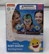 Nickelodeon Baby Shark Inflatable Blue Arm Ring Floaties For Swimming Float Ring