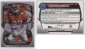 2022 Bowman U Chrome Prospect Refractor /499 Trenton Simpson #45 Auto
