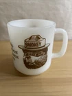 Vintage Smokey The Bear Help Prevent Forest Fires Milk Glass Coffee Mug Cup