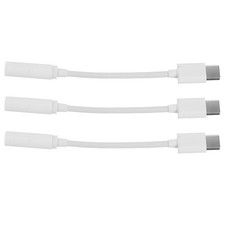 3 Pcs Type to Audio Jack Earphones Wired USB Headphone Converter
