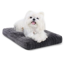 KSIIA Washable Dog Crate Bed Kennel Mat for Small Dogs,21 x 12 Inch,Gray Gray