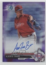 2017 Bowman Chrome Prospect Purple Refractor /250 Alberto Tirado Auto 2f9