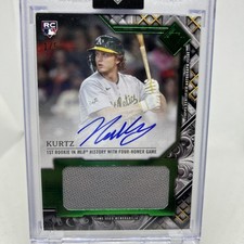 2025 Topps Transcendent Nick Kurtz Rookie Patch Auto Emerald #1/5 RBA-NK
