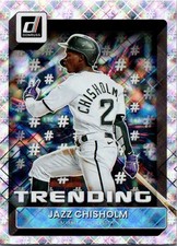 2022 Donruss Jazz Chisholm Trending Diamond T-3 Miami Marlins MLB Card