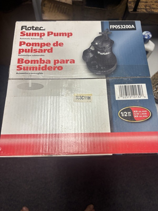 Flotec FP0S3200A 1/2 HP Submersible Sump Pump 115V 3630 GPH 1-1/4" NIB New