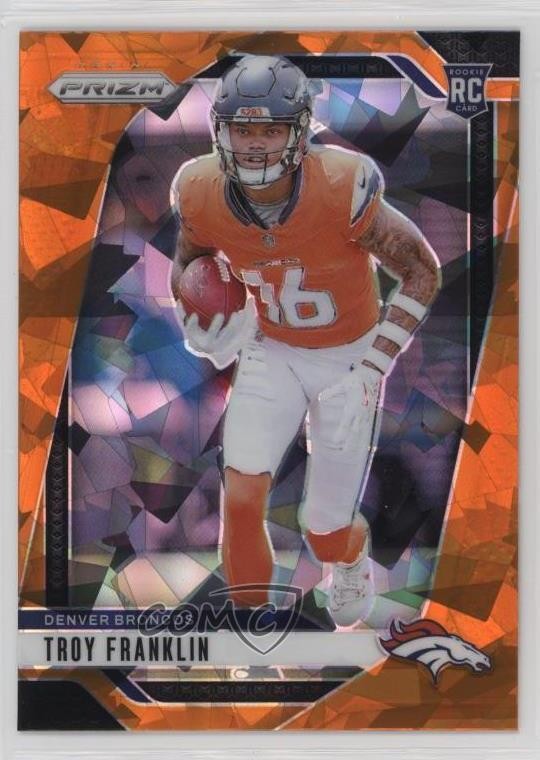 2024 Panini Prizm Rookies Orange Ice Prizm Troy Franklin #393 Rookie RC 1oa8