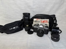 Asahi Pentax K1000 35mm SLR Film Camera with 50 mm  135MM Lens - Working Tested