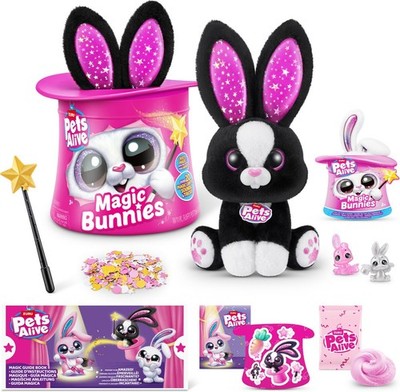 Pets Alive Zauberhut Magic Bunnies Schwarz Bunny Hase Haustier Zauberkasten ZURU