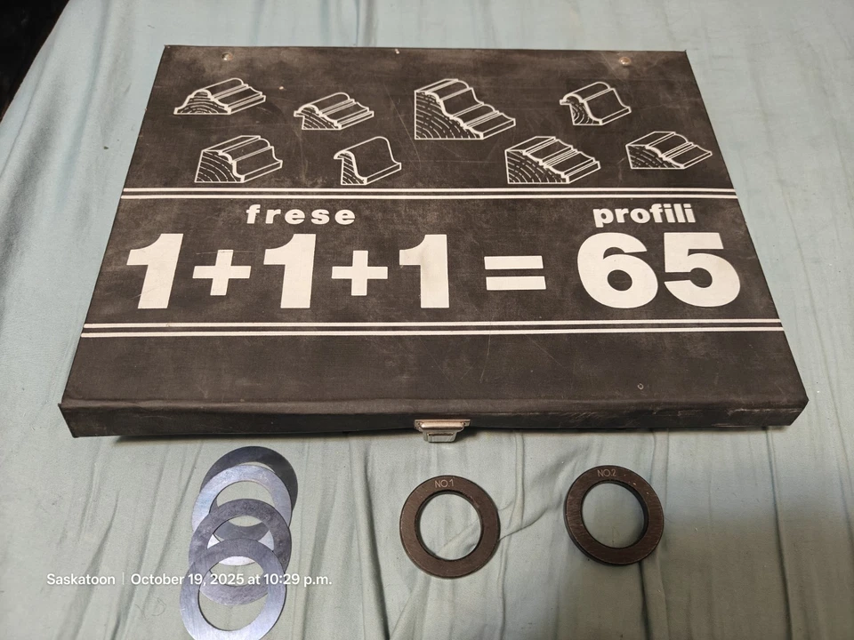 Freud CS71MBA3 Cassette 65 Shaper Cutter Set 1-1/4" Arbor Molding Crown Rail... Foto 2 de 4