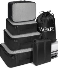 6 Set Packing Cubes Luggage Packing Organizers for Travel Accessories-Bla