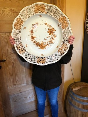 Riesige runde Porzellan-Platte Herend 51,5 cm!