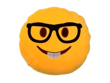 Almohada emoji cara nerd 3 en 1 - Almohada de viaje convertible y soporte para iPad regalo niños