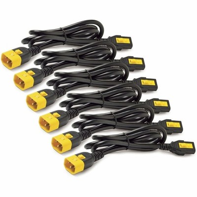 APC AP8702S-NA 0.6m Locking Power Cord Kit, C13 to C14 (6 Pack)