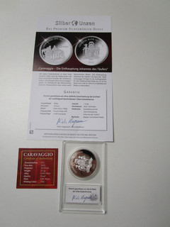 Moneta in argento 925 Malta PP (1 oncia) 10 euro 2022 "Caravaggio"