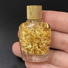 Small Bottle of Gold Flakes 2" 