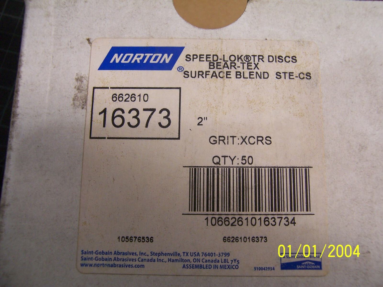 NORTON 09182 2/" Surface Blending Disc BEAR-TEX Speed Lok Med Qty 50