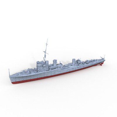SSMODEL SSC600624S 1/600 Model Soviet Uragan Class SKR Groza Frigate FULL HULL