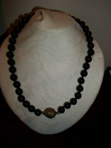 Interchangeable Necklace Bracelet Set Black Onyx Tassel Channel Set Stones HSN - Picture 3 of 9