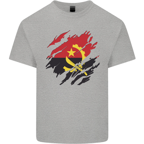 Torn Angola Flag Angolan Day Football Kids T-Shirt Childrens - Picture 48 of 72