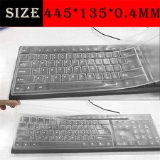 Universal Silicone Keyboard Cover Clear 108-Key Protector for Desktop Computers