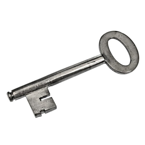 Iron Key with SOLID SHAFT & Flat Oval Bow 3⅛" - Antique Key -ref.k293