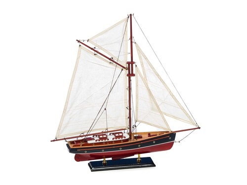 Maqueta barco yate de vela yate barco barco velero madera marítimo sin kit - Imagen 3 de 5