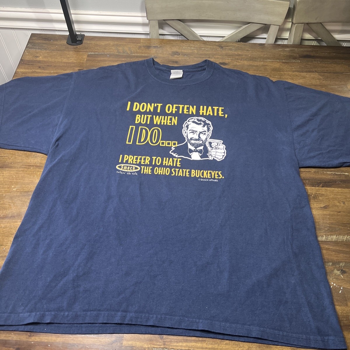 Oh How I Hate Ohio State T-Shirt - Navy Blue Tee For Michigan Fans (Sizes SM-5XL) - View #2