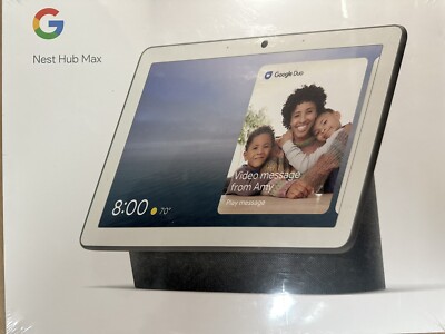 Google Nest Hub Max Smart Speaker with Google Assistant Voice Control Charcoal
