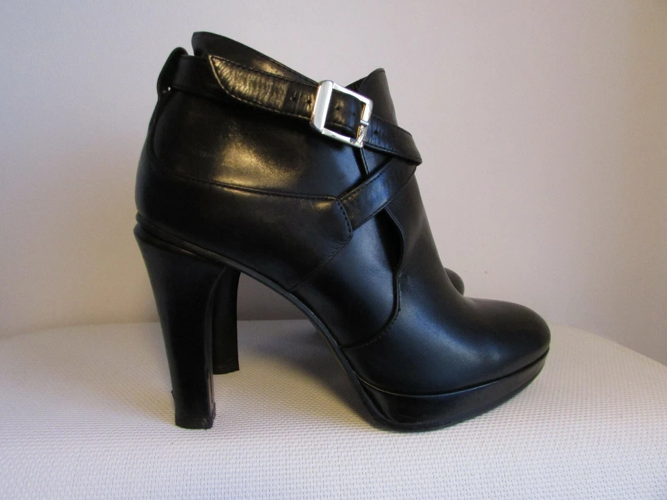 bottines max mara cuir noir 39 - Photo 4/4