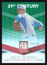 2015 Panini Elite MATT HARVEY Green Baseball card #/199 NORTH CAROLINA TAR HEELS