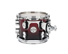 Pacific Drums PDCM0708STRB 7 x 8 Inches Tom with Chrome Hardware - Red to Bla...