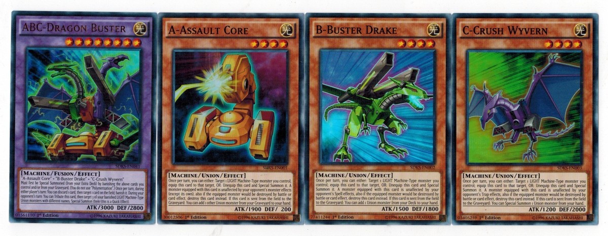 ABC-DRAGON BUSTER Fusion Set A-Assault Core +B Drake +C Crush Wyvern SETO Yugioh ABC-DRAGON BUSTER Fusion Set A-Assault Core +B Drake +C Crush Wyvern SETO Yugioh