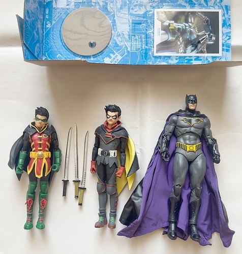 McFarlane DC Multiverse Batman & ROBIN (DAMIAN) Rebirth 3 figures US Seller