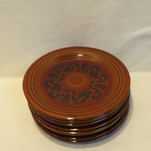 Set of 2 Vintage Laughlin Brown 10" Dinner Plates Fiesta® Amberstone Sheffield - Picture 10 of 10