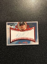 2004 Fleer SweetSigs Brad Penny Red Leather Stitches Patch Auto #122/150