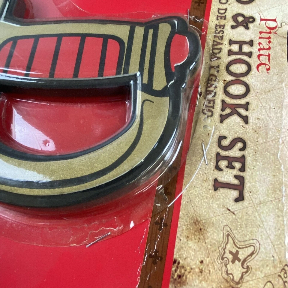 Pirate Sword & Hook Set  Halloween Costume Accessories Cosplay Dress Up New - Image 3 of 4