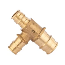 EFIELD 5 To 100 Packs Pex A 3/4"x1/2"x1/2" Reducing Tee Brass Fittings Lead Free