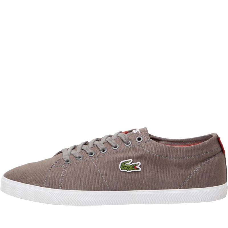 Lacoste Mens Riberac Canvas Trainers Dark Grey Lacoste Mens Riberac Canvas Trainers Dark Grey