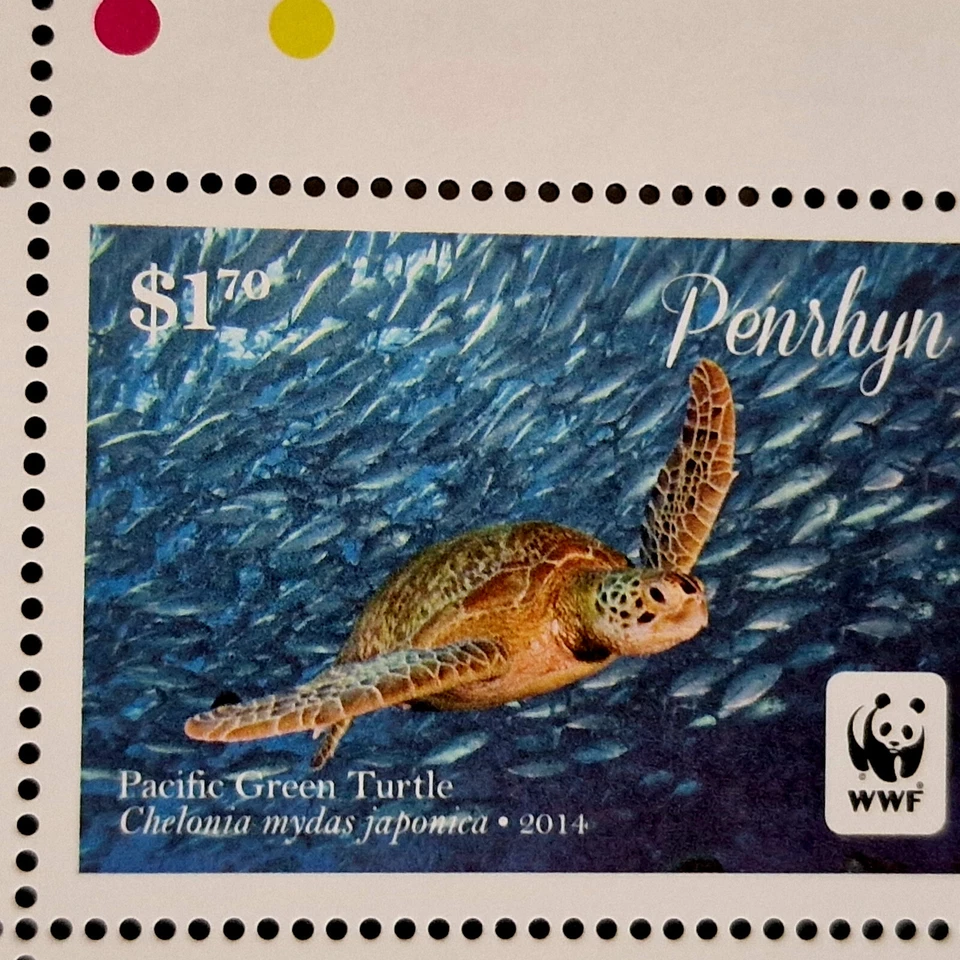 Penrhyn 2014 MNH Turtles Reptiles 16 Stamps 4 Full Sets Corner Quartblocks - Image 3 of 4