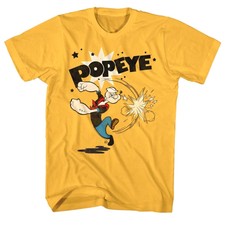 Popeye The Sailorman Punch Hard Men's T Shirt Vintage Stars Cartoon Comic Tattoo
