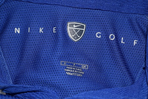 Nike Golf Men's Size S Blue Polo Weave Textured Golfing Shirt - Picture 9 of 11
