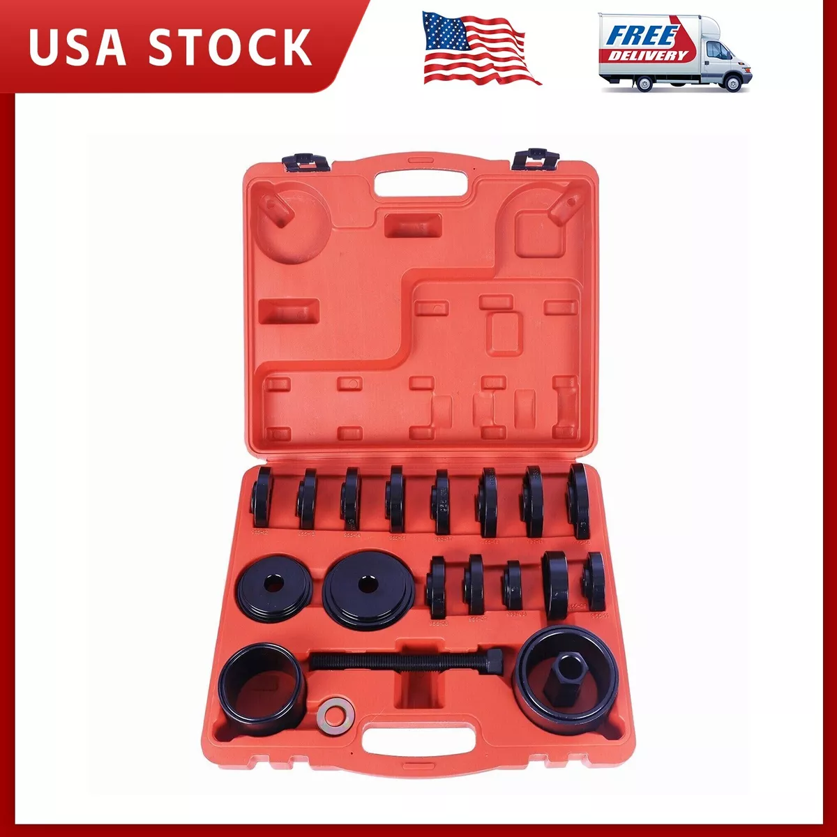 23pc Wheel Bearing Press Kit for Front Wheel Drive Bearing Removal