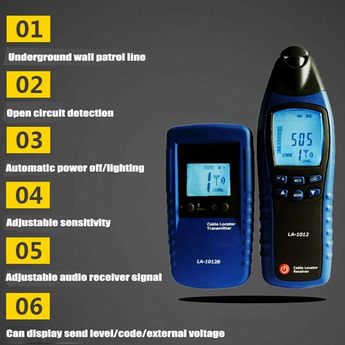 LA-1012 General Cable Fault Locator Tester Meter Receiver with Transmitter - Foto 3 di 6