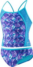 Speedo Girl's Youth Tankini 2-Piece Swimsuit Rhythmic Tie Dye Multiple Sizes